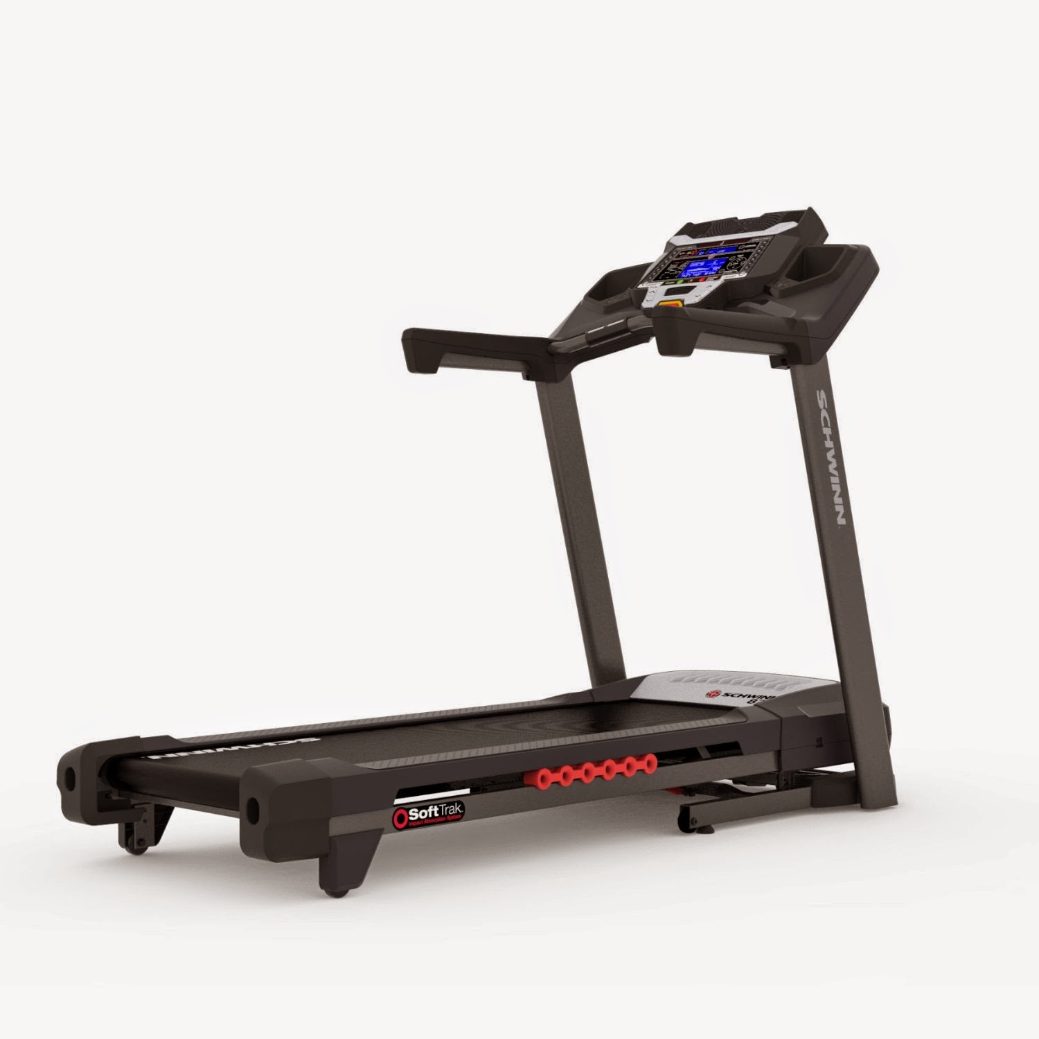 Schwinn 870 Treadmill, review and compare with Nautilus T616, difference in frame color style
