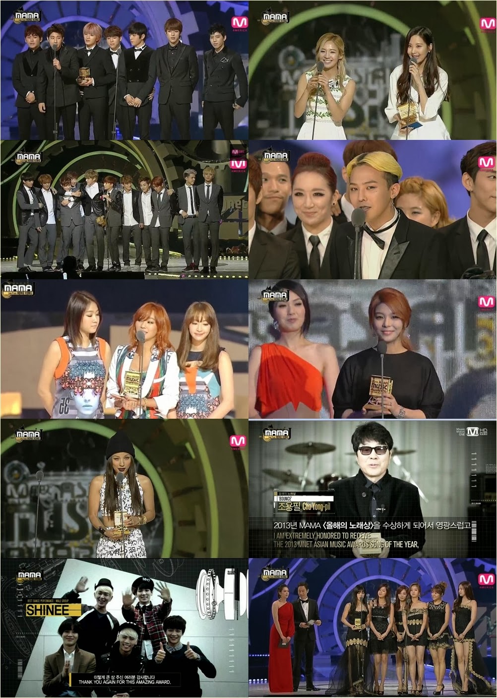 Winners from the 2013 Mnet Asian Music Awards #2013MAMA | Daily K Pop News