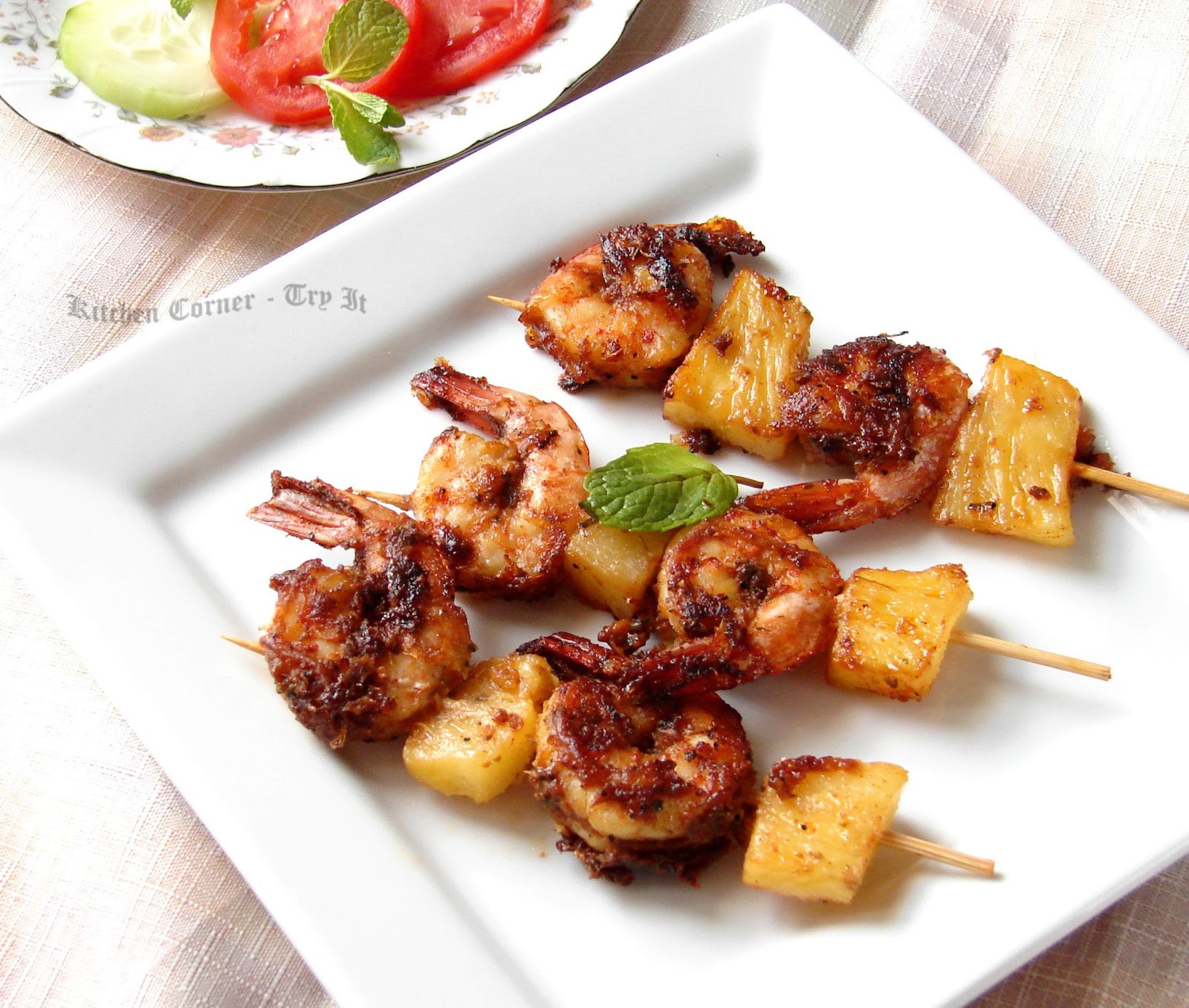 Prawns Pineapple Skewers