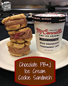 McConnell's Chocolate PB&J Ice Cream Cookie Sandwich