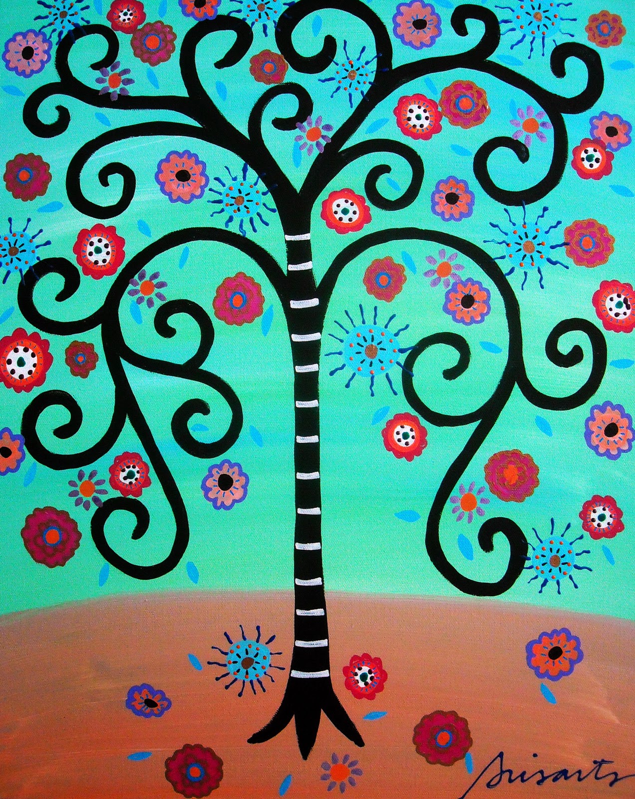 Gallery of Modern Folk Artist Pristine CarteraTurkus MEXICAN TREE OF