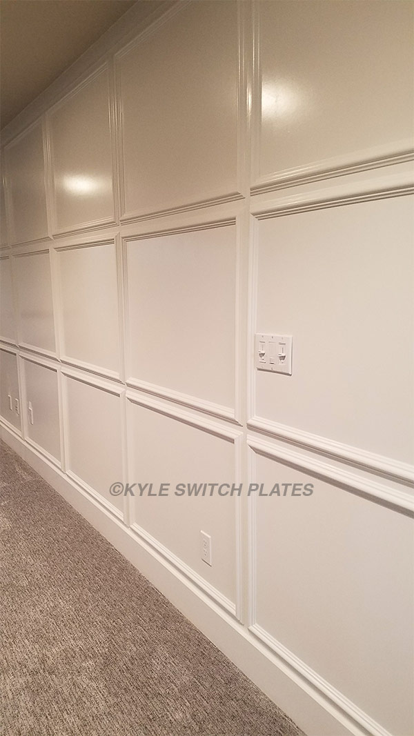 Kyle Switch Plates Options for Adding Wall Tile or Trim Around Light
