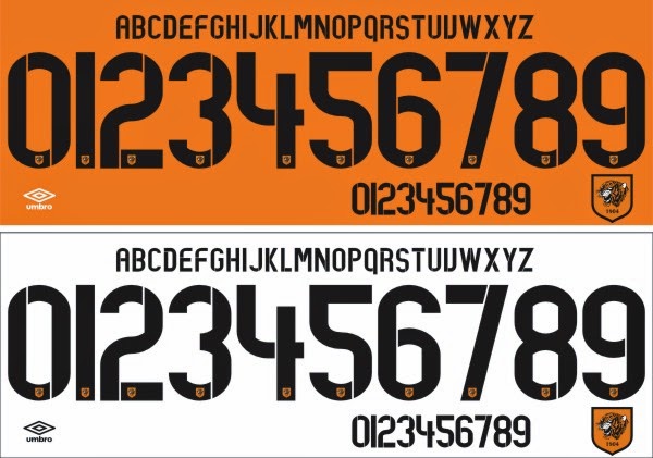 Hull City A.F.C. 2014 2015 tipografía