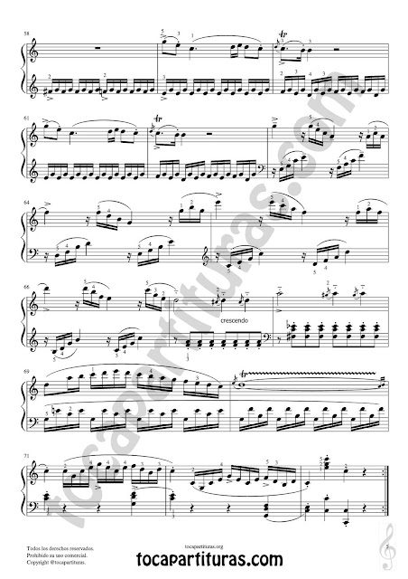 Hoja 5 Sonata en Do Mayor K545 Partitura de Piano Completa con digitación (Fingering Piano Sheet Music)