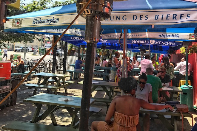 A Sunday Afternoon At A Beer Garden Grapes Grains