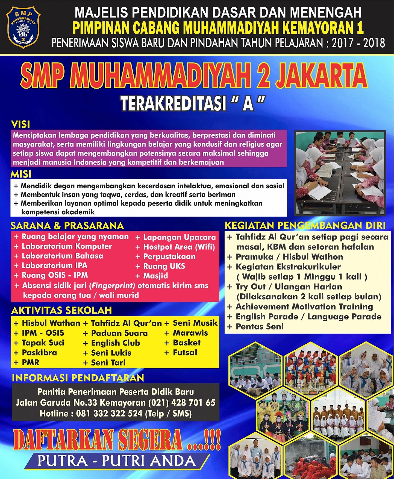 Banner Penerimaan Siswa Baru Smp contoh desain spanduk