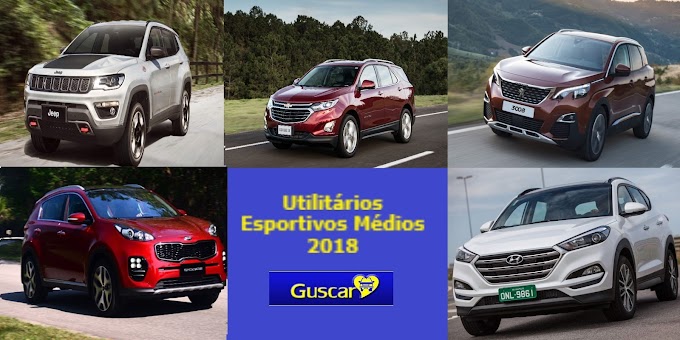 RETROSPECTIVA 2018 - COMPARATIVO - SUVS MÉDIOS