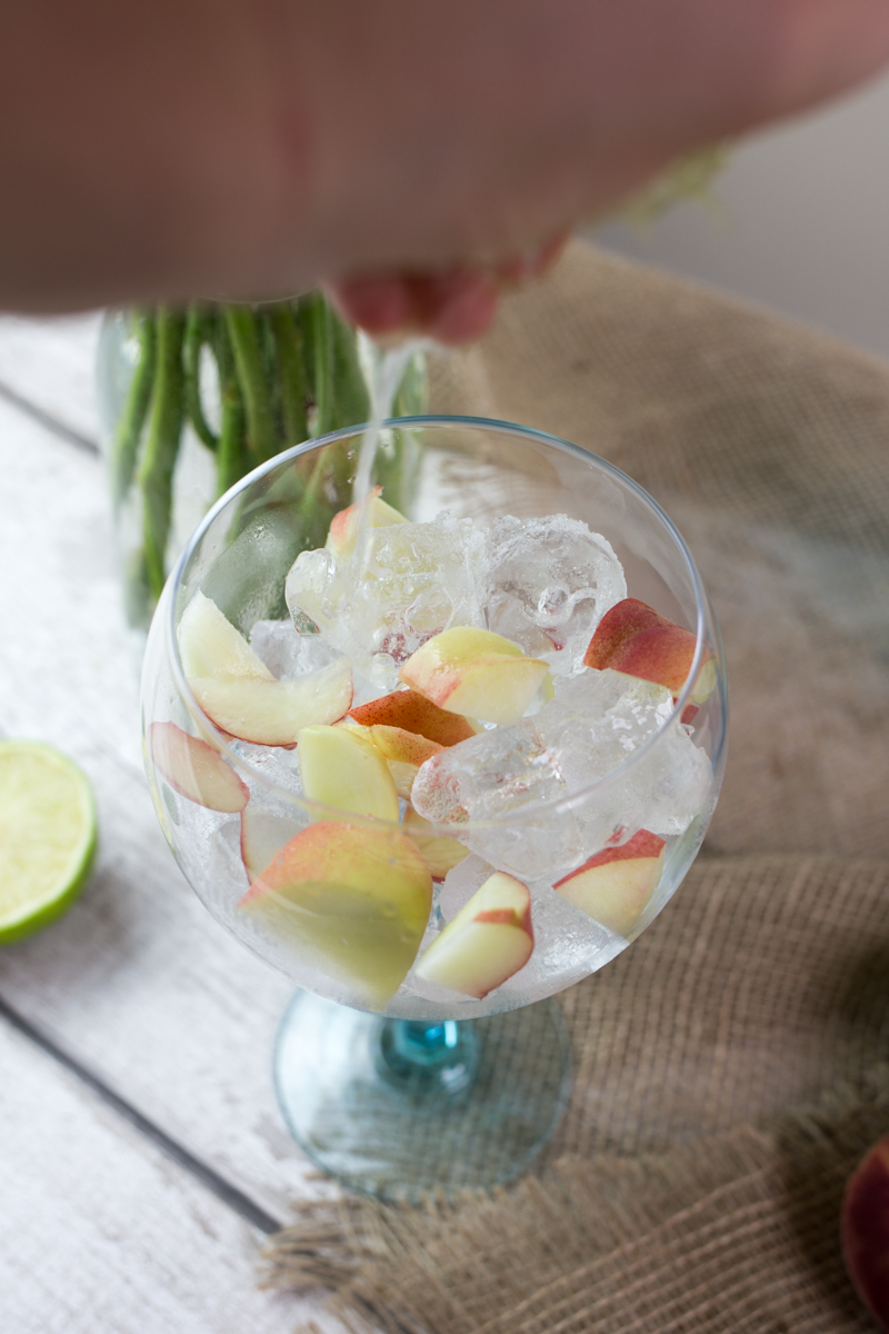 Summer Peach Gin and Tonic Recipe Heroine in Heels
