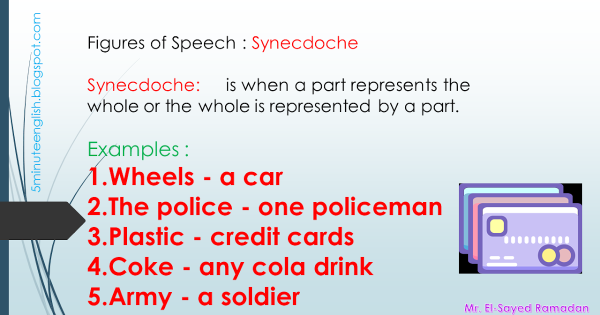 Figures of Speech Synecdoche EnglishLanguageSpecialists