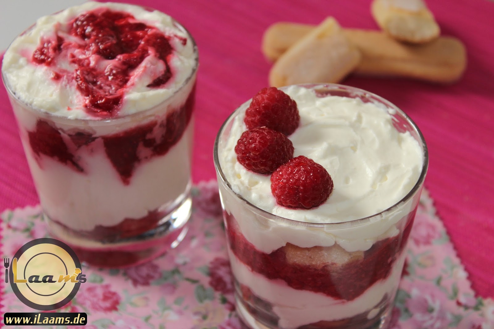 Mascarpone-Sahne-Himbeer Dessert - ILaams Koch und Backrezepte mit ...