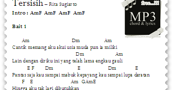 Chord Guitar Tersisih Rita Sugiarto
