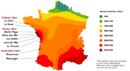 Климатические условия франции в разных частях страны