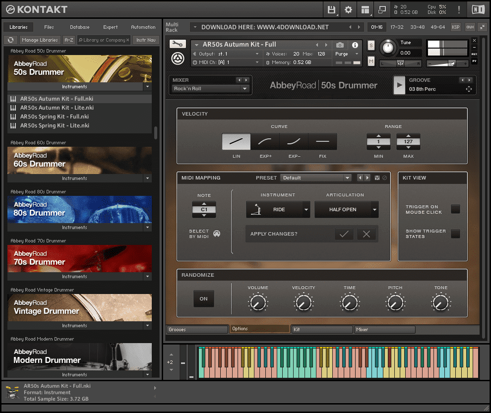 Abbey Road 50s Drummer KONTAKT Library latest version