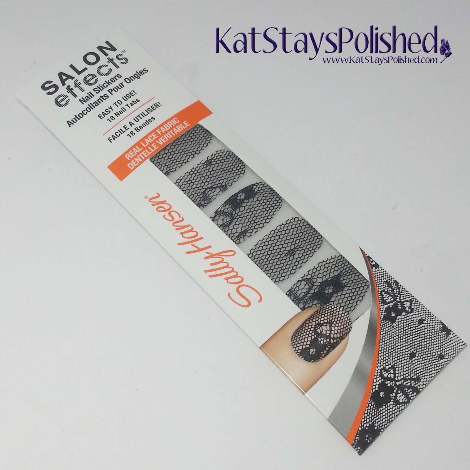 Sally Hansen Salon Effects - Little Black Lace | Kat Stays Polished