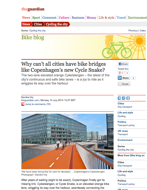 http://www.theguardian.com/cities/2014/jul/14/bike-lanes-bridge-copenhagen-new-cycle-snake-cykelslangen