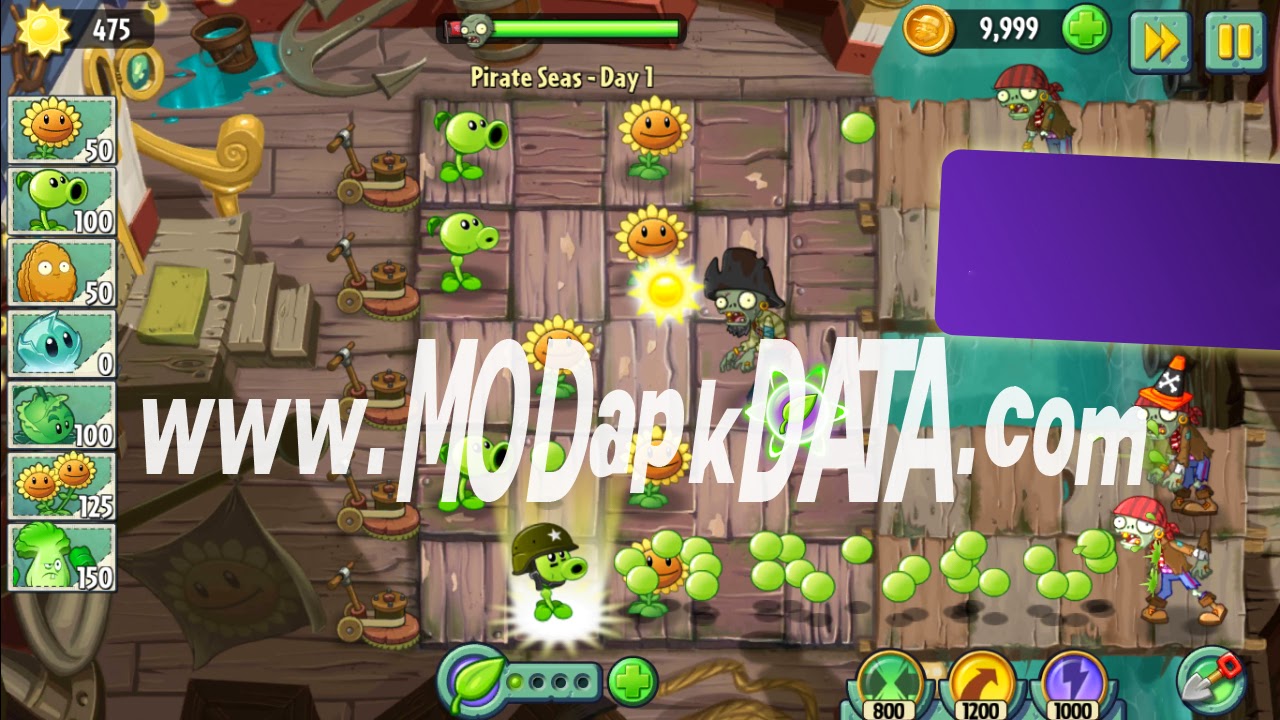 Plants vs zombies 2 v1.7.2 mod apk + datafiles racing