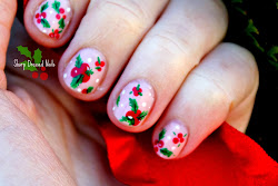 holly nails christmas jolly sharp tan