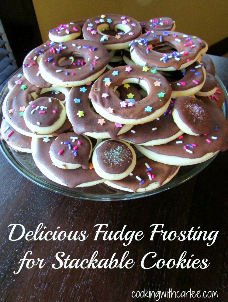 Cooking With Carlee Chocolate Fudge Frosting for Stackable Cookies