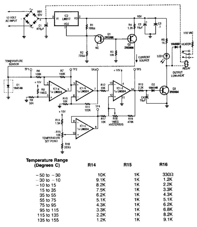 LM35 Temperature Sensor Circuit Diagram | Electronic ...