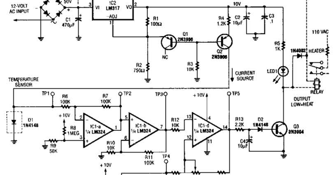Electronics Projects: LM35 Temperature Sensor Circuit Diagram