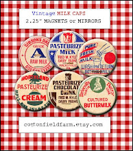 Vintage Milk Bottle Caps 2.25" Magnets