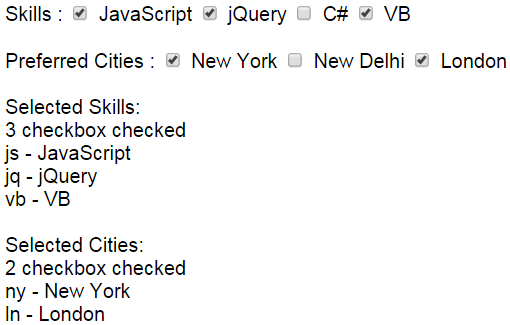 jQuery get checkbox checked text