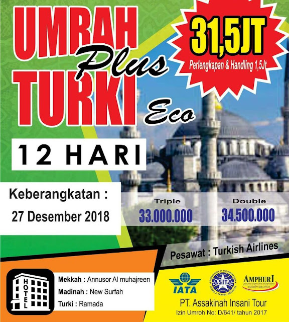 Paket Umroh Plus Turki 2019