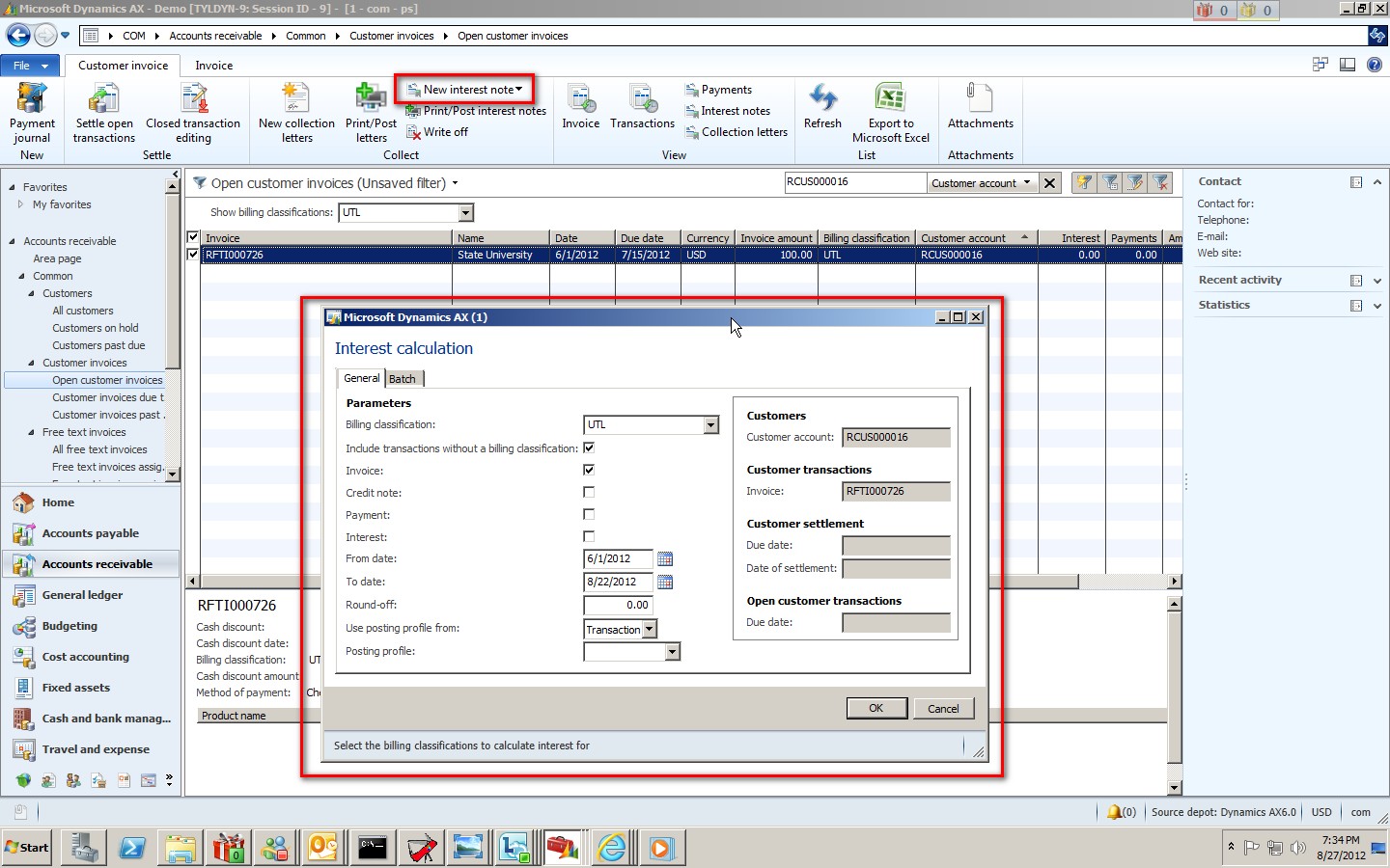Coding Champ: How to create a free text invoice and than make interest ...