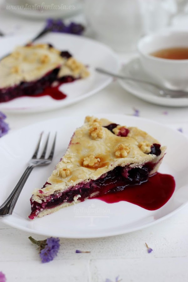 receta tarta de arándanos