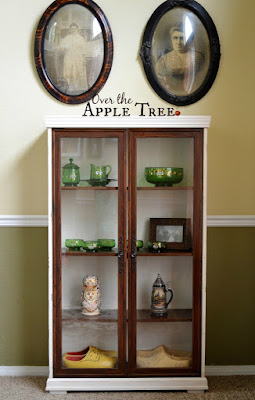 Thrift Store Hutch Makeover by Over The Apple Tree