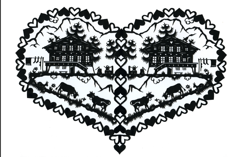 The Daily Happy Maker Dreaming Swiss paper cutting by Corinne