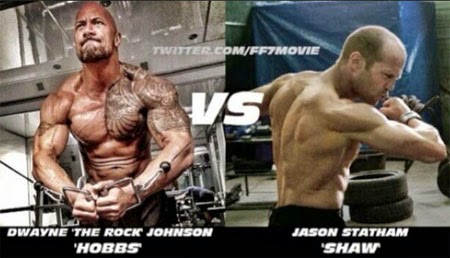 Aksi Dwayne Johnson VS Jason Statham Fast Furious 7