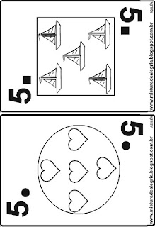 Baralho Baralho numerais quantidades e geometria