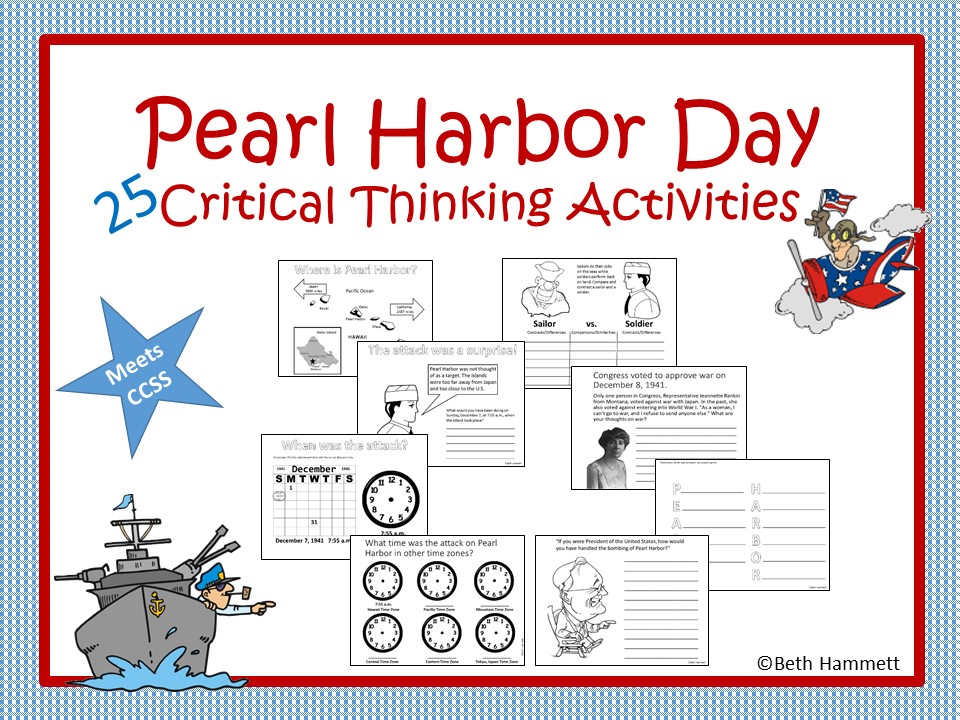 Educator Helper by Beth Hammett: In Memory of Pearl Harbor--FREE Pearl