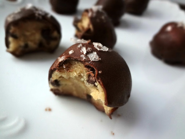 Salted Browned Butter Chocolate Chip Cookie Dough Truffles