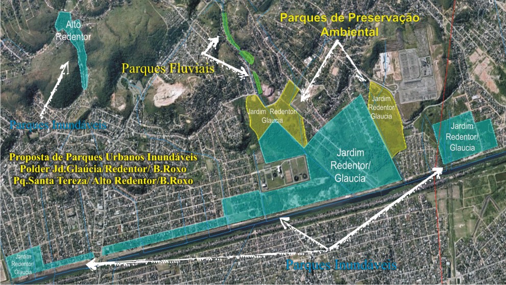 Área prevista para Reservatório Pulmão no Bairro Jd.Glaúcia /Redentor.