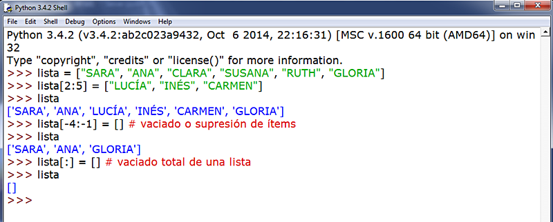 APRENDER A PROGRAMAR CON PYTHON: LISTAS I