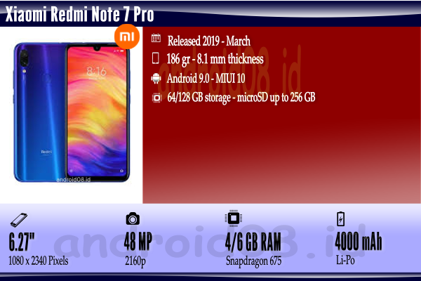 Spesifikasi Xiaomi Redmi Note 7 Pro