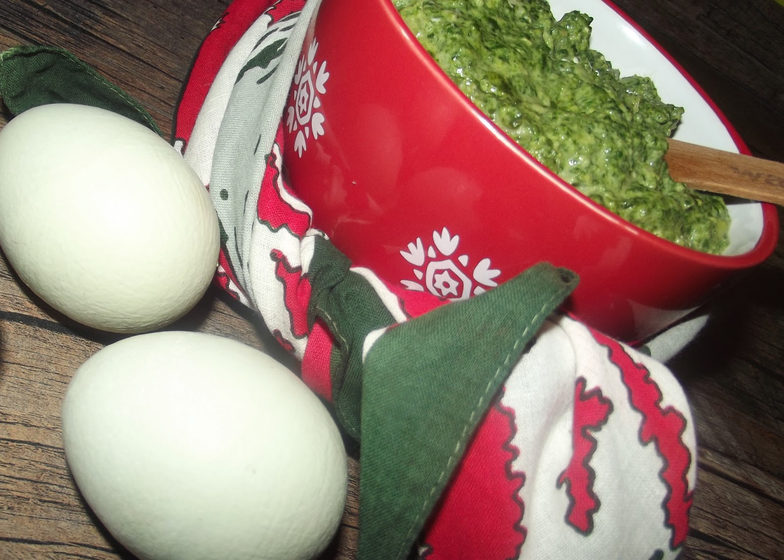 przepisownia Barbry pasta szpinakowo jajeczna....