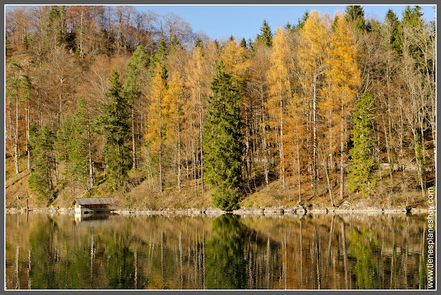 Lago Alpsee en Baviera (Alemania)