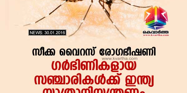 സീക്ക വൈറസ് രോഗഭീഷണി: ഗര്‍ഭിണികളായ സഞ്ചാരികള്‍ക്ക് ഇന്ത്യ യാത്രാനിയന്ത്രണം ഏര്‍പ്പെടുത്തി