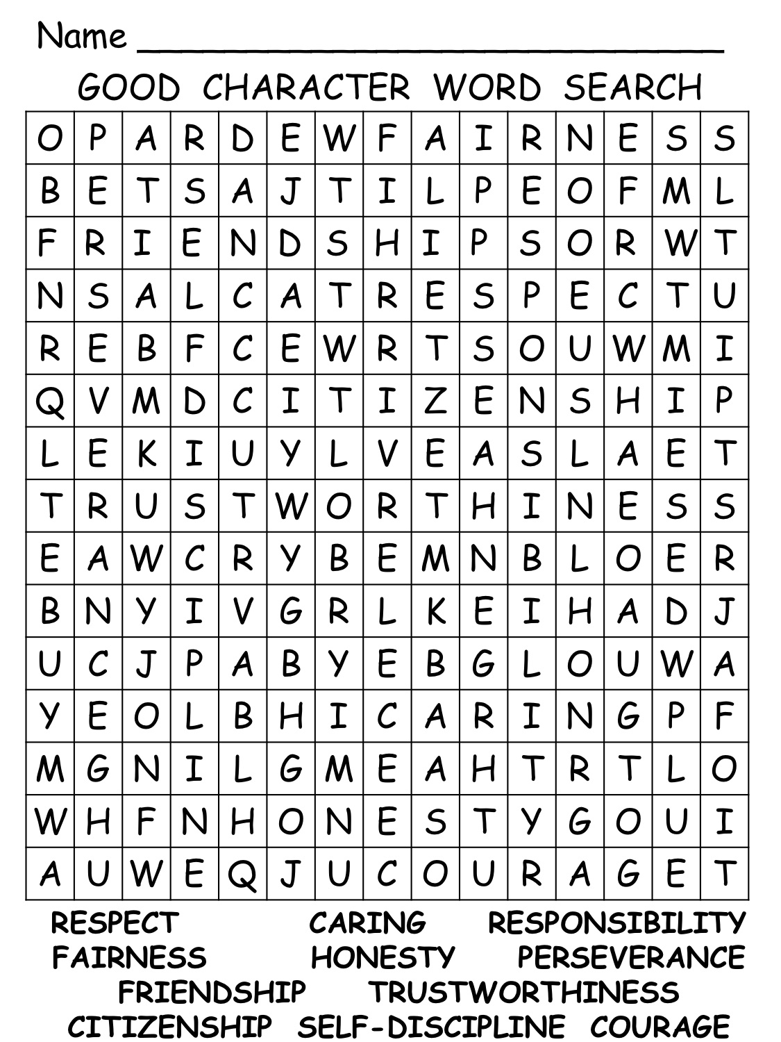 Girl Scout Word Search Printable