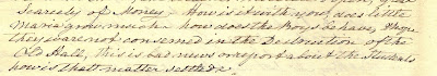 Detail of letter to John Wheelcock asking about the destruction of the College