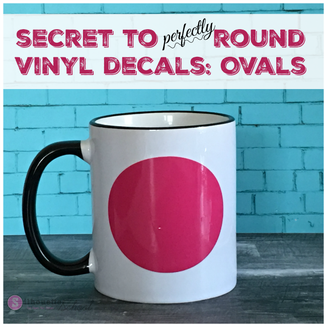 silhouette studio vinyl decals circles not staying round