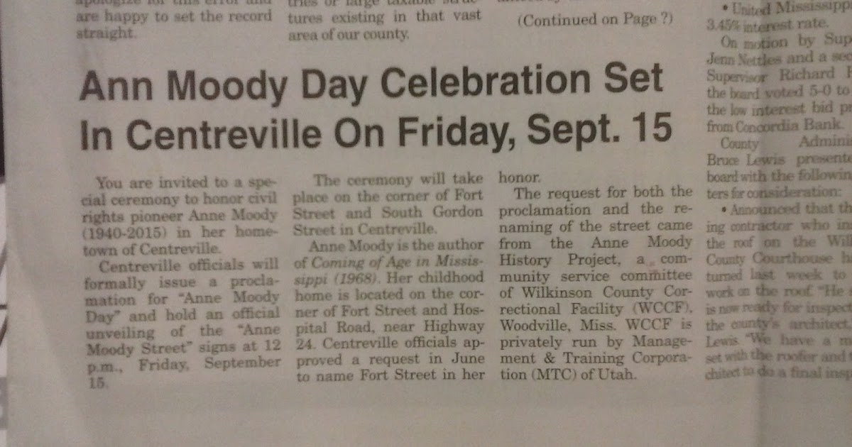 Roscoe Reporting Woodville newspaper publishes two stories leading up