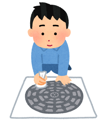 マンホール拓のイラスト