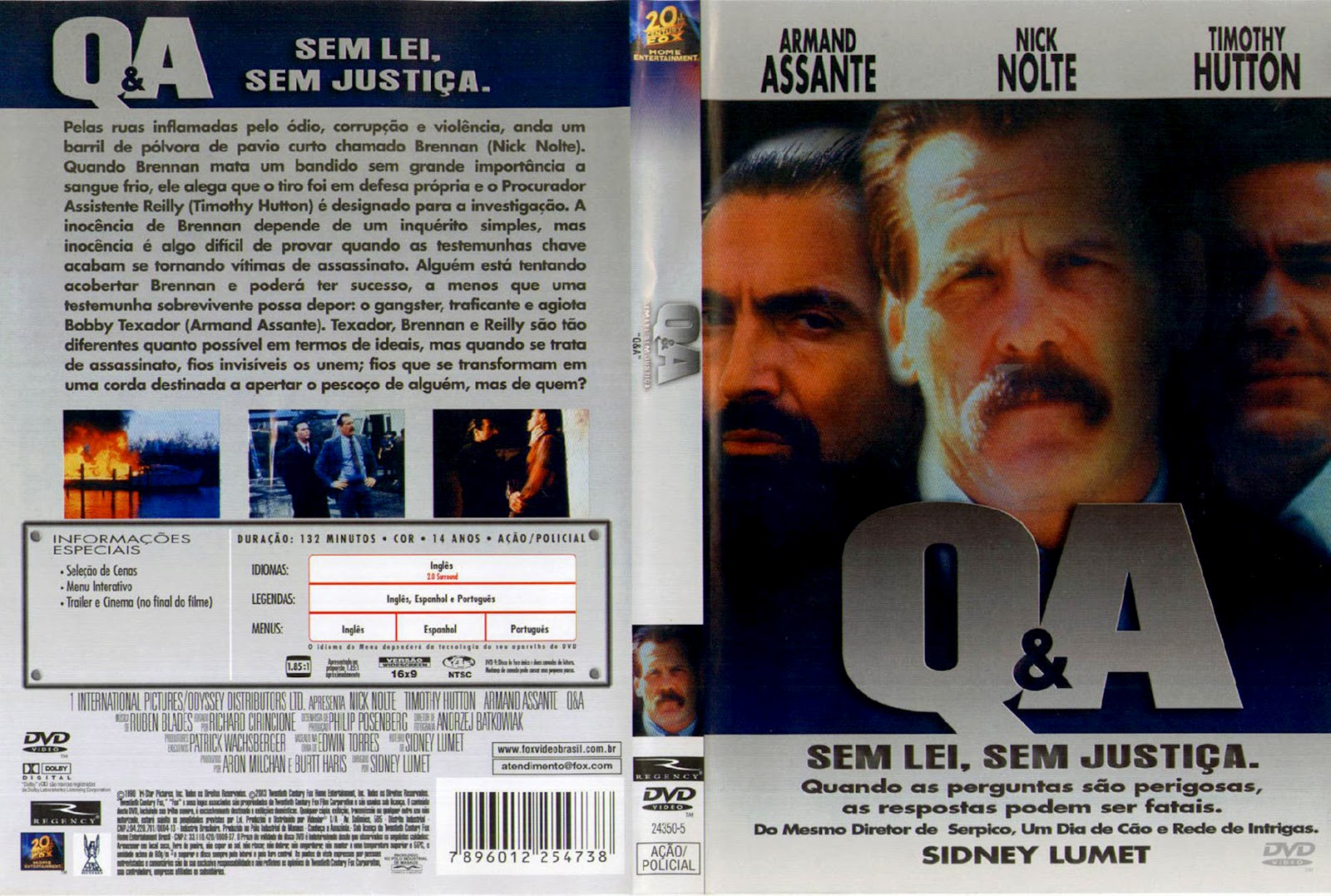 Capas Medina - Somente Capas de DVD: Q&A - Sem Lei, Sem Justi&ccedil;a.