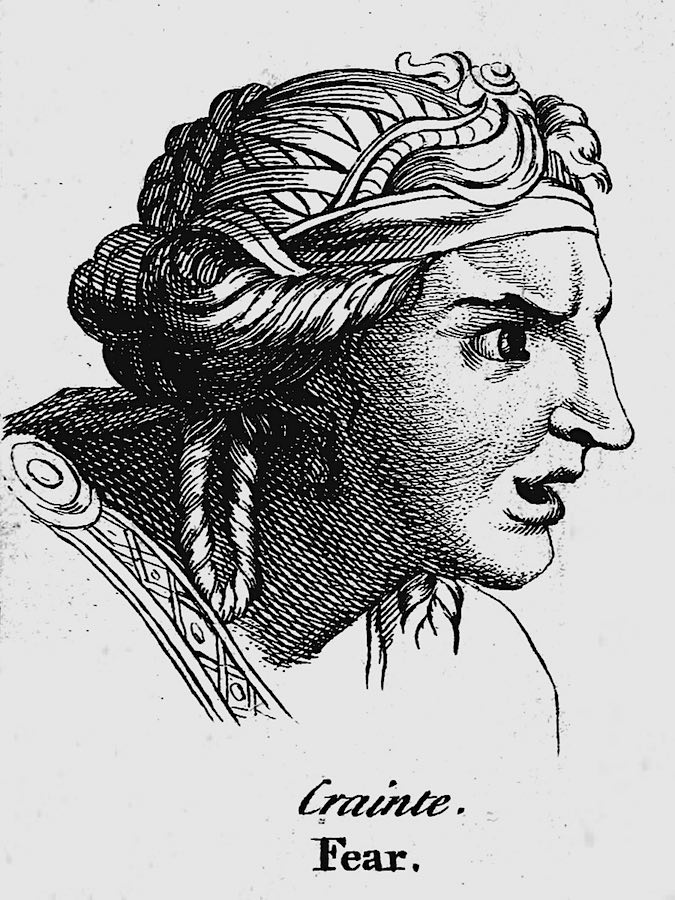 Charles Le Brun 1600s a 1600s illustration of fear by Charles Le Brun