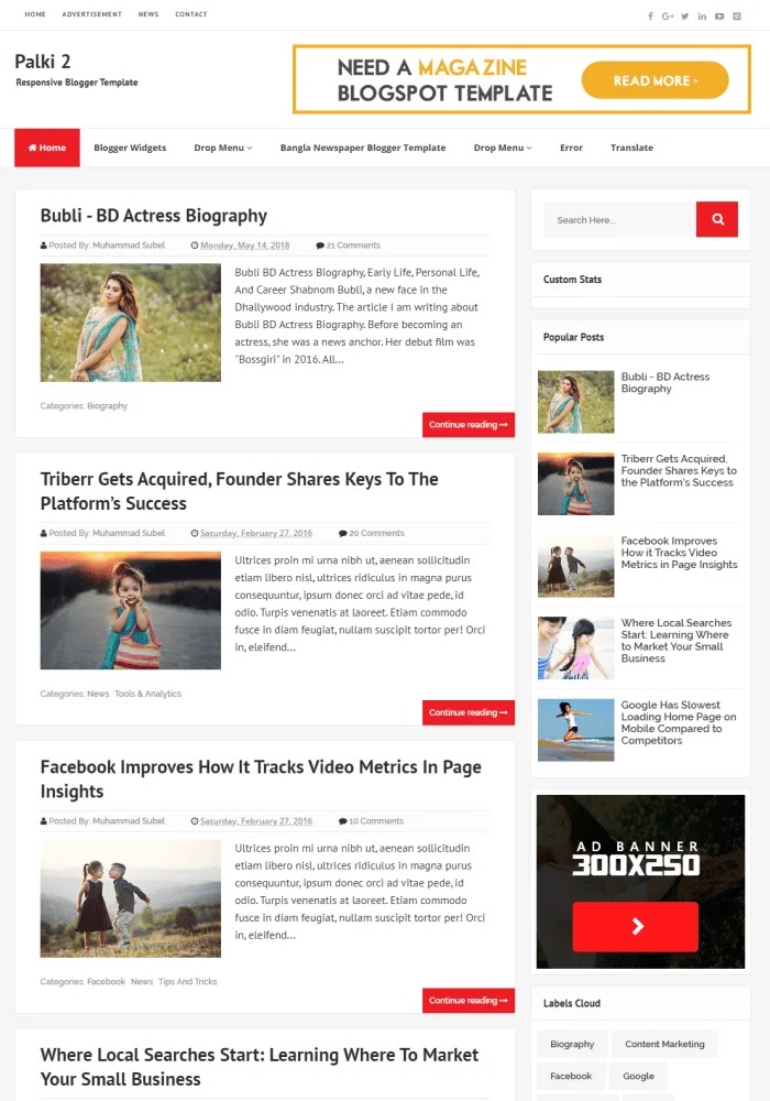 Palki 2 Best Free Responsive Blogger Templates