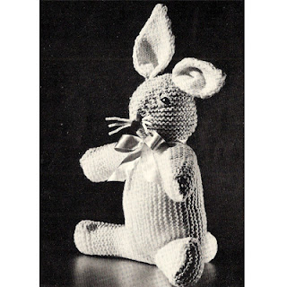 Vintage Rabbit stuffed animal knitting pattern